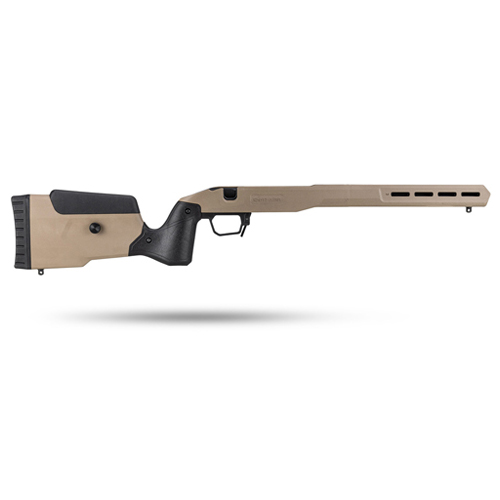 MDT Field Stock Rem 700 LA RH tarjoaa erinomaisen tarkkuuden alumiinisen v-block-vuorauksen ja säädettävän tukin avulla, sopien moniin ampumisdiskipliineihin.